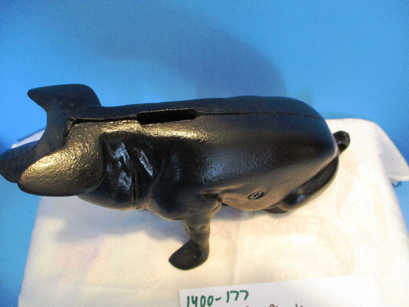 Cast Iron Black Pig Bank