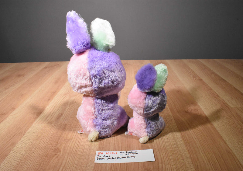 Ty Beanie Boos Bloom Pastel Rainbow Bunny Rabbit 2015 2016 Beanbag Plush