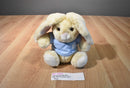 Commonwealth Tan Bunny Rabbit in Blue Shirt 1987 Plush