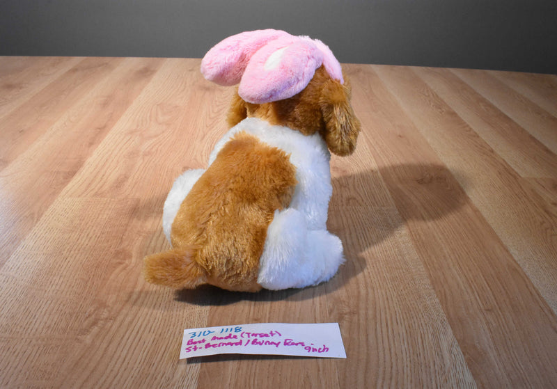 Best Made Toys Target Saint Bernard Puppy Dog with Pink Bunny Rabbit Ears Plush