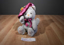 Toy Connection Grey Tabby Cat Pink Hat and Bow Plush