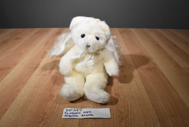 Ty Classic Angelina the White Angel Bear 2002 Beanbag Plush