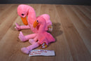 Ty Beanie Buddy 1998 and Baby 1995 Pinky Flamingos Beanbag Plushes