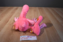 Ty Beanie Buddy 1998 and Baby 1995 Pinky Flamingos Beanbag Plushes