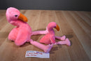 Ty Beanie Buddy 1998 and Baby 1995 Pinky Flamingos Beanbag Plushes