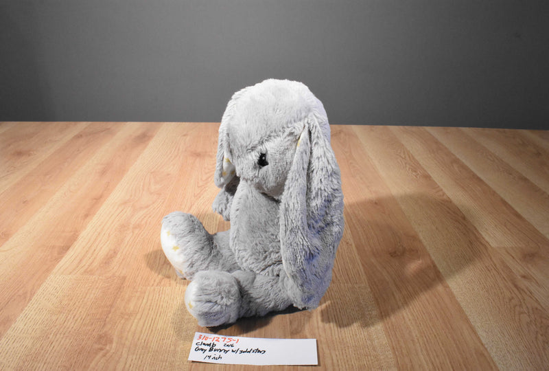 Cloud b Dreamy Hugginz Grey Bunny Rabbit Plush with Gold Stars