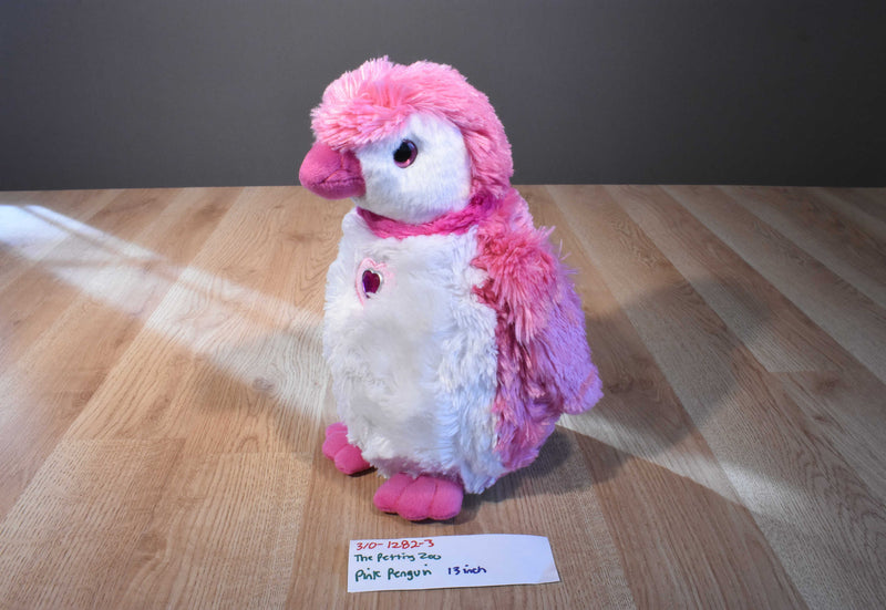 The Petting Zoo Pink and White Penguin 2012 Beanbag Plush