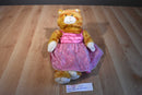 Build a Bear Orange tabby Cat in Pink Dress Plush