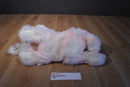 Pink and White Fluffy Floppy Bunny Rabbit Beanbag Plush