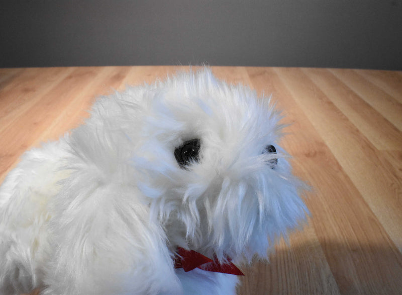 Fluffyville White Fluffy Dog "Scruffy" Plush