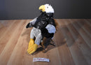 Nanco Animaland Bald Eagle Plush Wearing Leather Jacket