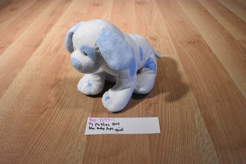 Ty Pluffies Blue Baby Pups 2014 Beanbag Plush