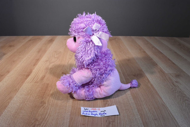 Wild Republic Pink and Purple Poodle 2014 Beanbag Plush
