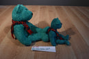 Ty Beanie Buddy 2000 and Baby 1999 Wallace Green Bear Beanbag Plushes