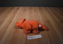 Manhattan Toy Orange Triceratops Dinosaur 2016 Beanbag Plush