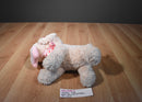 Hugfun Beige Labradoodle Dog With Pink Bone 2018 Plush