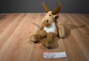 Mary Meyer Brown/White Reindeer With Red and Green Hat 1992 Plush