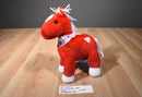 Animal Adventure Hoopla Red and White Valentines Horse 2016 Plush