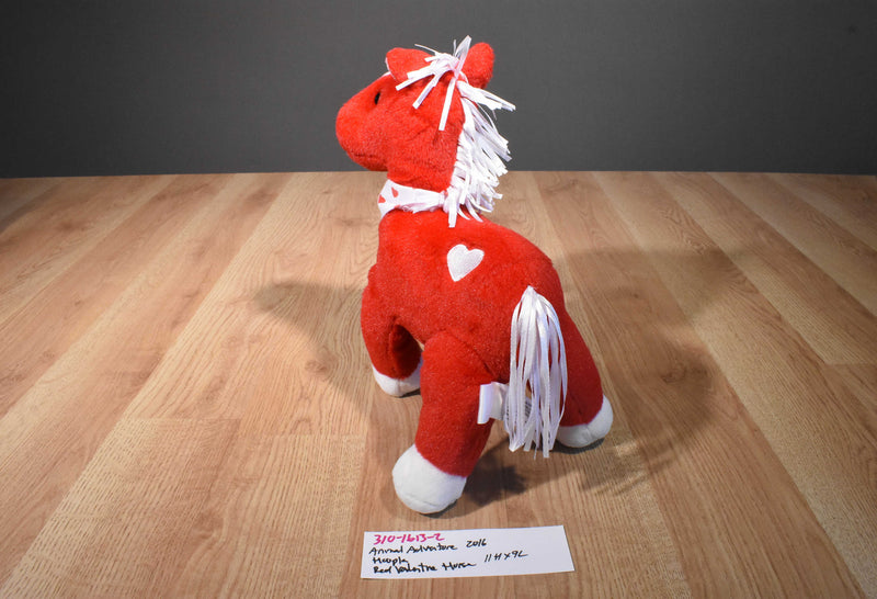 Animal Adventure Hoopla Red and White Valentines Horse 2016 Plush