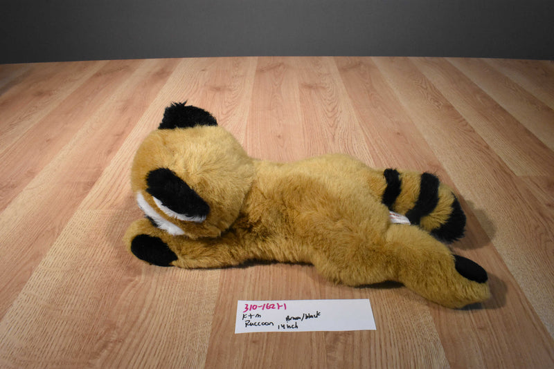 SKM Brown Black White Raccoon Beanbag Plush