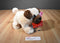 Hugfun Valentines Pug Dog Holding a Red Bone Plush