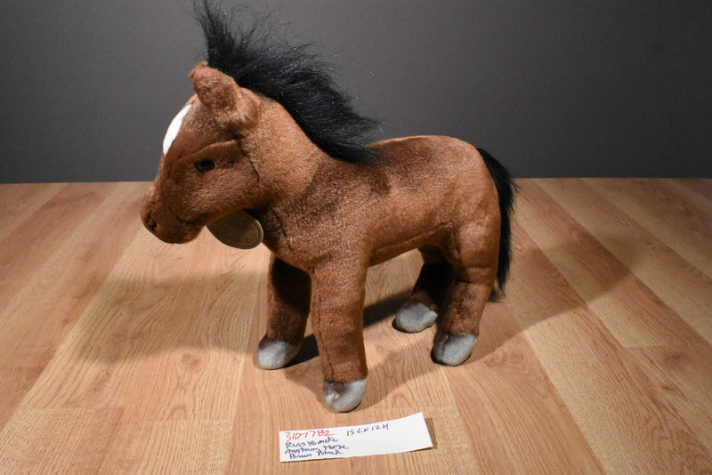 Russ Yomiko Mustang Horse Brown Black Plush