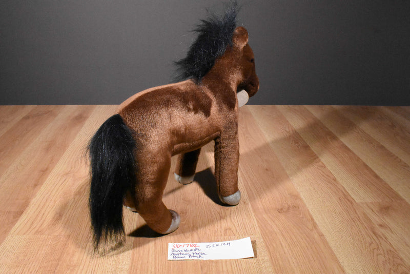 Russ Yomiko Mustang Horse Brown Black Plush