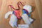 Poochie & Company White Cat With Rainbow Sequin Body Purse Bag