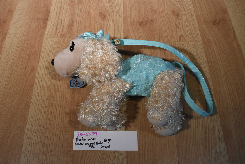 Poochie Co.& Cocker Spaniel With Light Blue Sequin Body Purse/Bag