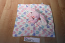 Carter's Pink Bunny Rabbit With Hearts Security Blanket