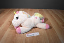 Yonly Pink Unicorn Plush With Rainbow Mane and Tail