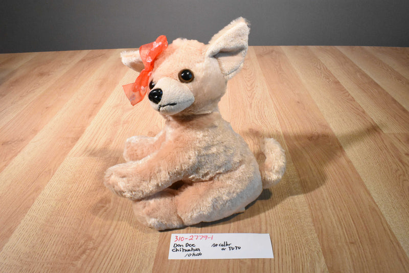 Dan Dee Chihuahua Plush With Red and White Heart Bow