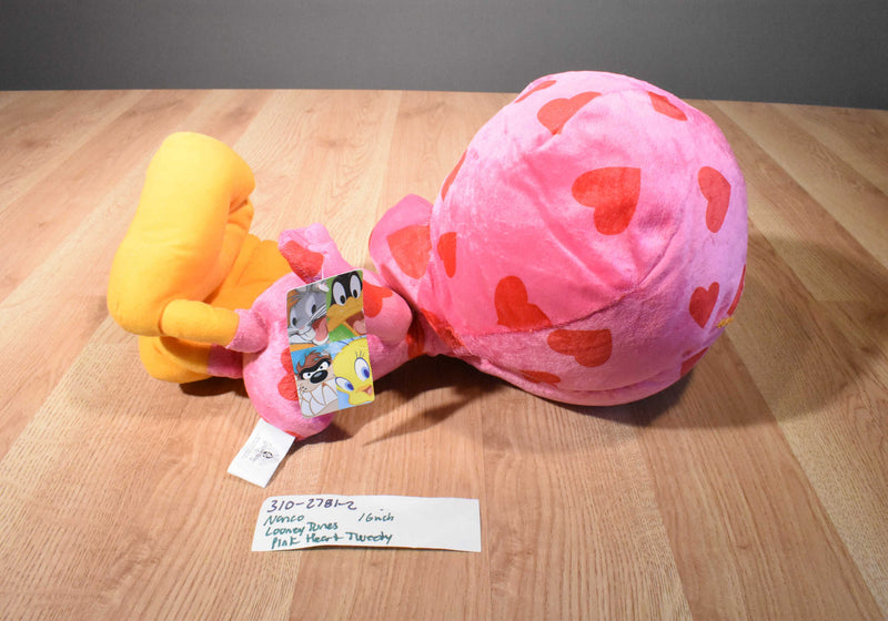 Nanco Looney Tunes Pink Tweety Bird with Hearts 2012 Plush