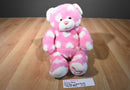 Build-a-Bear Pink With White Hearts Hug Me Bear