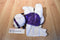 Poochie & Co. White Cat With Purple Sequin Body Purse Bag