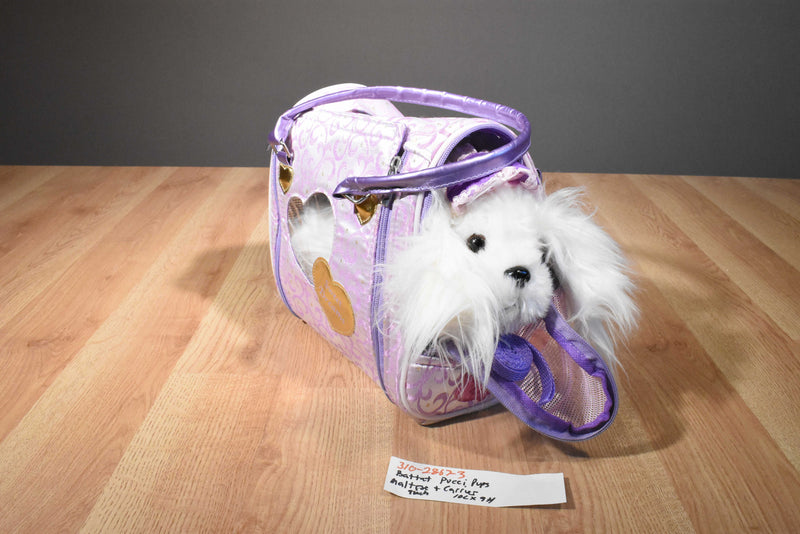 Battat Pucci Pups Maltese and Carrier Plush