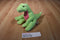 Ty Pluffies Stomps Green and Pink Brontosaurus 2005 Beanbag Plush(