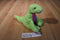 Ty Pluffies Stomps Green and Pink Brontosaurus 2005 Beanbag Plush(