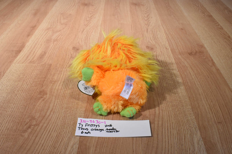 Ty Frizzys "Tang" Orange Yellow Green Monster 2016 Beanbag Plush