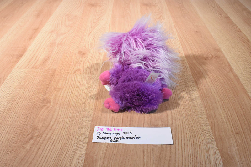 Ty Frizzys Zwippy Purple and Pink Monster 2013 Beanbag Plush