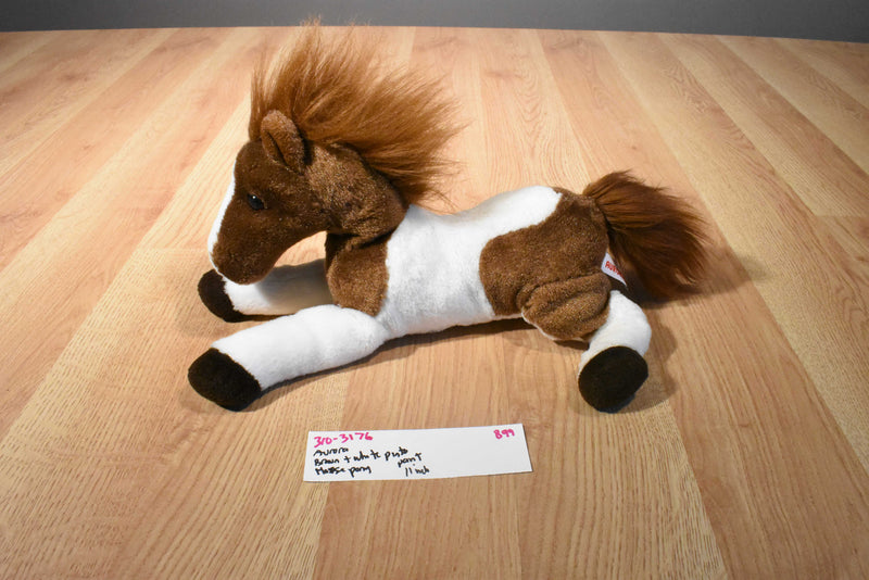 Aurora Brown and White Pinto Paint Horse Pony Plush