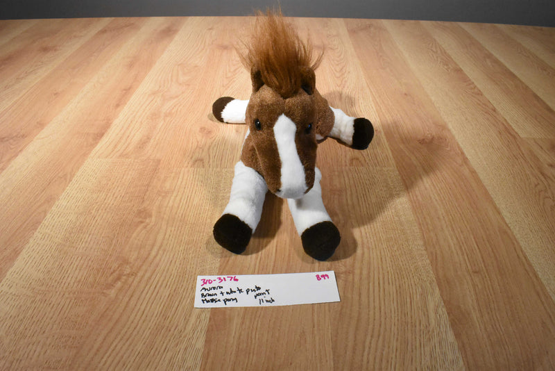 Aurora Brown and White Pinto Paint Horse Pony Plush