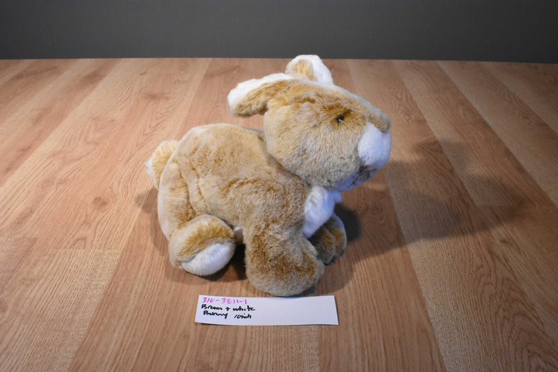 Brown and White Bunny Rabbit Plush