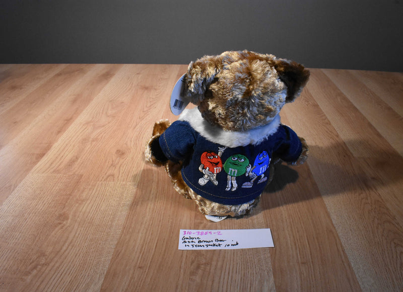 Galerie M&M Brown Bear Plush in a Jean Jacket