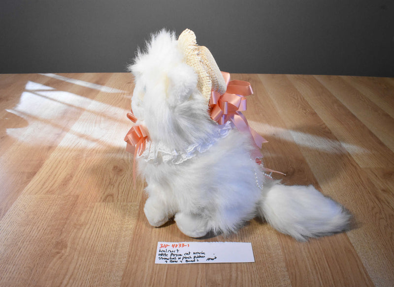 Wal-Mart White Persian Cat With Blue Eyes Plush