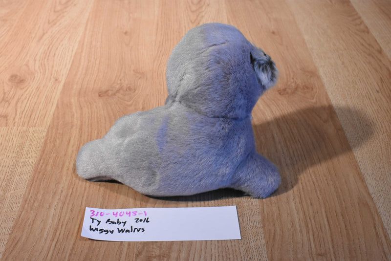 Ty Beanie Babies Wiggy Grey Walrus 2016 Beanbag Plush