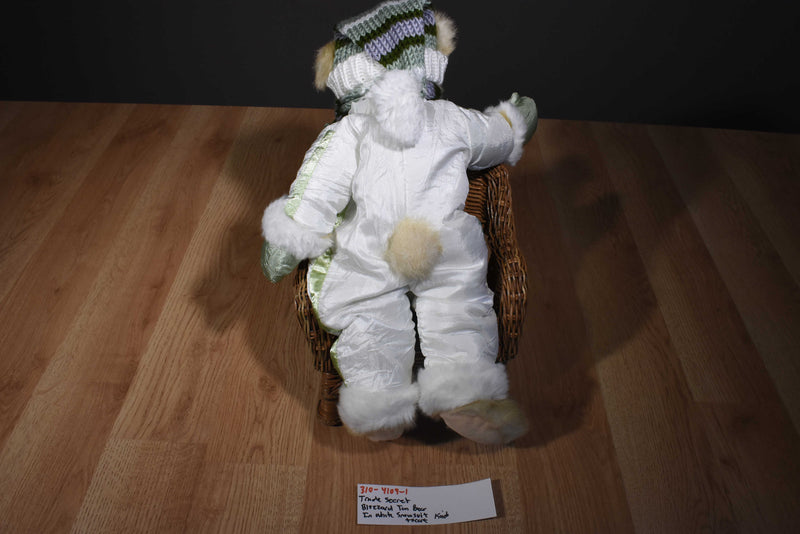 Trade secret Blizzard Beige Bear in White Snowsuit Beanbag Plush