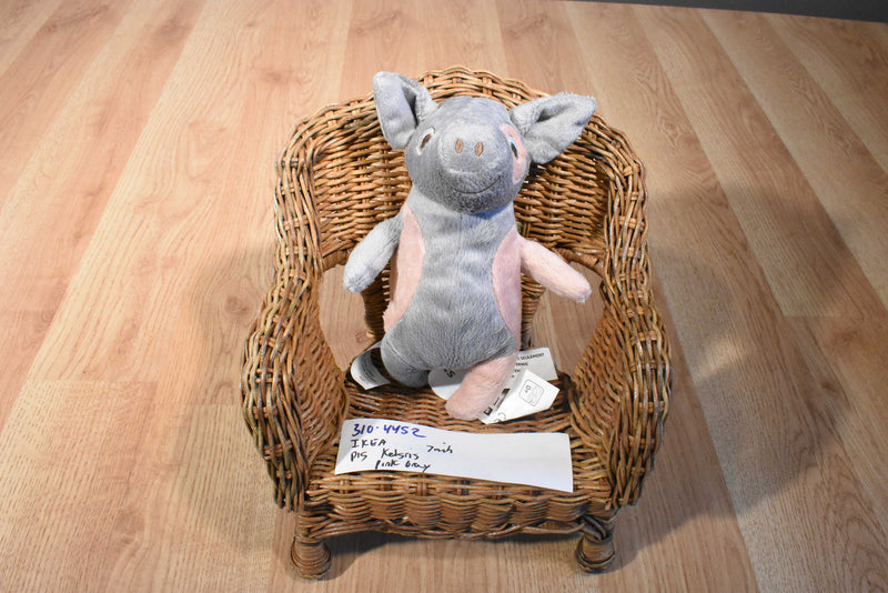 IKEA Kelgris Grey and Pink Pig Plush