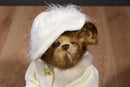 Bearington Victoria Brown Bear in Beige Coat and Hat Beanbag lush