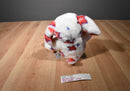 Build a Bear Patriotic White Puppy Dog With Red and Blue Stars Plush